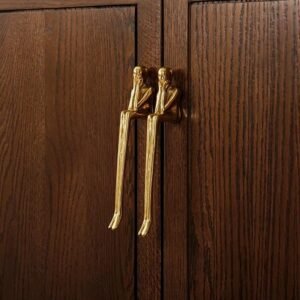 Modern Copper Drawer Handles Creative Long Pulls for Wardrobes and Kitchen Cabinets