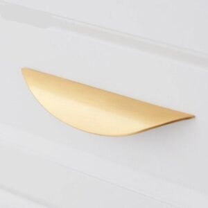 KAK Half Moon Drawer Knobs Copper Gold and Black Handles for Cupboards and Doors