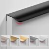 High-End Aluminum Alloy Handles Stylish Gold Black Furniture Pulls