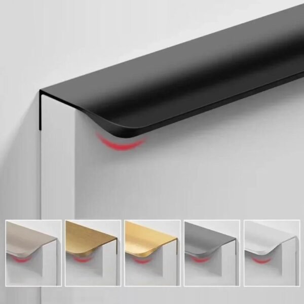 High-End Aluminum Alloy Handles Stylish Gold Black Furniture Pulls