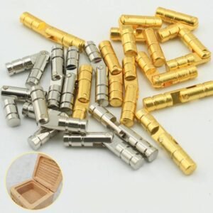 Invisible Copper Hinges 10Pcs Concealed Barrel Hinges for Wooden Furniture and Gift Cases