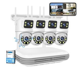 Smart Wireless CCTV System WiFi Camera Kit 6MP IP Cameras With Dual Lens Security Audio 8CH NVR Video Surveillance Set ICse