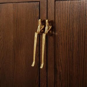Nordic Modern Simple Brass Handle Luxury Humanoid Copper Cabinet Drawer Knobs