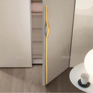 Sleek Black and Gold Cabinet Handles Modern Minimalist Long Drawer Pulls
