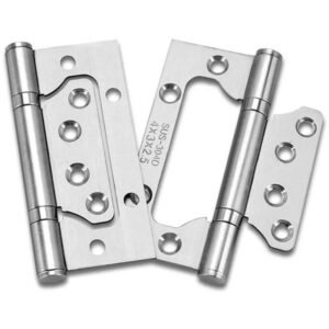 Silent Stainless Steel Folding Butt Hinges 2 Pieces Heavy-Duty Cabinet Hinge